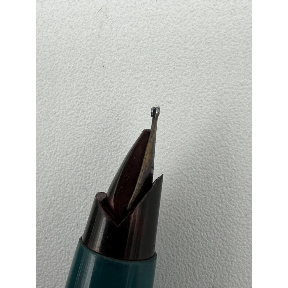 1970s PARKER 45 FOUNTAIN PEN Teal Brushed Chrome Vintage All Original